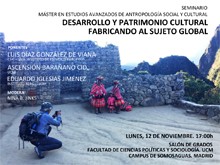 Cartel del seminario Seminario "Desarrollo y patrimonio cultural. Fabricando al sujeto global"