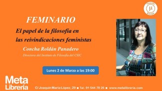 Cartel del conferencia Conferencia: "El papel de la Filosofía en las reivindicaciones feministas"