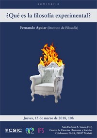 Cartel del seminario Seminario "¿Qué es la filosofía experimental?