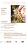 Cartel del seminario Seminario del Proyecto "Filosofía de la historia y valores en la Europa del siglo XXI"