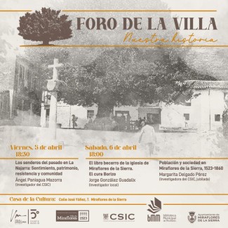 Ciclo de conferencias con ocasión de los 500 años de la declaración de la Villa de Miraflores de la Sierra (Madrid) Ciclo de conferencias con ocasión de los 500 años de la declaración de la Villa de Miraflores de la Sierra (Madrid)