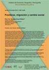 Cartel del Foro Foro de Estudios Geográficos: "Fronteras, Migración y cambio social"