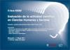 Cartel del foro II Foro CCHS: "Evaluación de la actividad científica en Ciencias Humanas y Sociales"