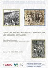 Cartel del seminario Seminario del Grupo de Estudios Comparados del Caribe y Mundo Atlántico: "Cuba: crecimiento azucarero e inmigración, los braceros antillanos"