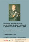 Cartel de la conferencia Monterrey. Correo literario de Alfonso Reyes. Campo literario y red intelectual en América Latina