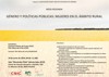 Cartel de la programación Mesa Redonda: "Género y Políticas Públicas: Mujeres en el Ámbito Rural"