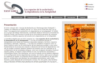 XXXV Coloquio del «Groupe de Recherche sur l’Esclavage dans l’Antiquité» (GIREA) XXXV Coloquio del «Groupe de Recherche sur l’Esclavage dans l’Antiquité» (GIREA)