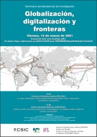 Cartel del seminario Seminario semipresencial de Investigación "Globalización, digitalización y fronteras”