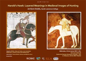 Cartel del seminario Seminario: "Harold's Hawk: Layered Meanings in Medieval Images of Hunting"
