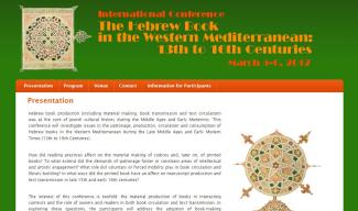International Conference "The Hebrew book in the Western Mediterranean: 13th to 16th Centuries"