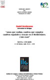 Cartel del seminario Seminario del Grupo de Estudios Árabes: “Amos que confían, cautivos que cumplen: cautivos españoles y rescate en el Mediterráneo. 1580-1640”