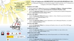 Cartel del ciclo de conferencias Conferencia «Contactos diplomáticos entre la Monarquía Hispánica y los pueblos asiáticos»