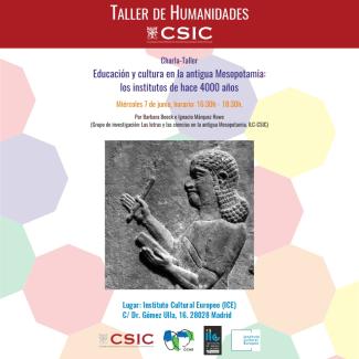 Taller de Humanidades CSIC Cartel de la actividad