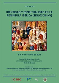 Cartel del coloquio Coloquio "Identidad y espiritualidad en la Península Ibérica (siglos XII-XV)