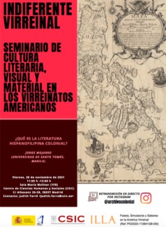Indiferente Virreinal. Seminario de cultura literaria, visual y material en los virreinatos americanos Indiferente Virreinal. Seminario de cultura literaria, visual y material en los virreinatos americanos