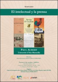 Cartel del Seminario Seminario "El intelectual y la prensa"