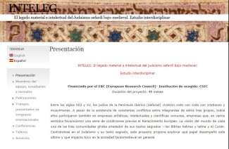 El legado material e intelectual del judaísmo sefardí bajo-medieval: Estudio interdisciplinar (INTELEG) El legado material e intelectual del judaísmo sefardí bajo-medieval: Estudio interdisciplinar (INTELEG)