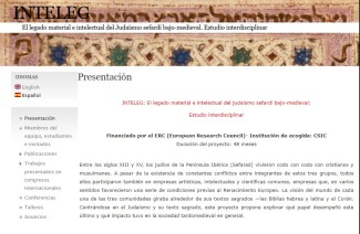 El legado material e intelectual del judaísmo sefardí bajo-medieval:  Estudio interdisciplinar (INTELEG)