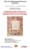 Cartel de la conferencia Ciclo de Conferencias del Proyecto INTELEG: "A comunidade sefardita em Portugal: movimentos migratórios, famílias e sua importância sócio-cultural e económica"