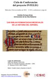 Cartel del ciclo de conferencias Ciclo de Conferencias del proyecto INTELEG: "Las Biblias Romanceadas Medievales en la Historia del Español"