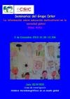 Cartel del seminario Seminario del Grupo Inter: "La información sobre educación multicultural en la sociedad global"