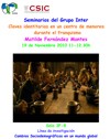 Cartel del seminario Seminario del Grupo Inter: "Claves identitarias en un centro de menores durante el franquismo"