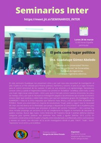 Cartel del seminario Seminarios INTER: "El pelo como lugar político"
