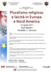 Cartel del seminario Seminario: Pluralismo religioso e laicità in Europa e Nord America