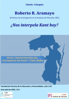 Charla-coloquio "¿Nos interpela Kant hoy?" Charla-coloquio "¿Nos interpela Kant hoy?"