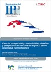 Cartel del seminario Seminarios del IPP: "Ciencia, prosperidad y sostenibilidad: desafíos y perspectivas en la Cuba del siglo XXI desde un enfoque cienciométrico"