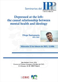 Cartel del seminario Seminarios del IPP: “Depressed at the left: the causal relationship between mental health and ideology”