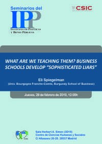 Cartel del seminario Seminario IPP: "What are we teaching them"