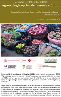 Cartel de la Jornada Jornada online "Agroecología opción de presente y futuro"