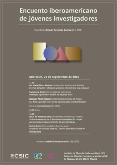 Cartel del seminario Seminario Investigación: "Encuentro iberoamericano de jóvenes investigadores"