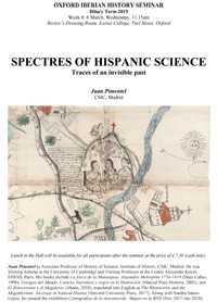 Cartel de la conferencia Conferencia "Spectres of Hispanic Science. Traces of an invisible past"