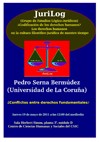 Cartel del seminario Seminario (Jurilog): "¿Conflictos entre derechos fundamentales?"
