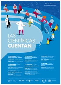 Cartel del evento Ciclo de conferencias "Las científicas cuentan"