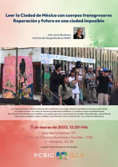 Seminario "Leer la Ciudad de México con cuerpos transgresores. Reparación y futuro en una ciudad imposible" Seminario "Leer la Ciudad de México con cuerpos transgresores. Reparación y futuro en una ciudad imposible"