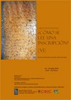 Cartel del Curso Curso de postgrado "¿Cómo se lee una inscripción? (VI)"