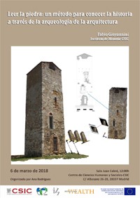 Cartel del seminario Seminario: "Leer la piedra: un método para conocer la historia a través de la arqueología de la arquitectura"