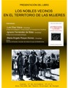Cartel de la presentación del libro Presentación del libro «Los nobles vecinos en el territorio de las mujeres», de María-Angels Roque