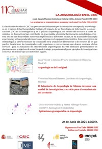 Cartel de la conferencia Ciclo de conferencias «La arqueología en el CSIC»: "Arqueología en la Era digital"