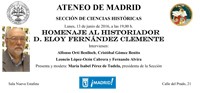 Invitación Homenaje Homenaje al Historiador D. Eloy Fernández Clemente