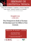 Cartel del seminario Seminario de Lingüística Teórica LyCC: "The Perspective Shift of Korean Evidentials and the Effect of the Context"