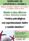 Cartel del seminario Seminario de Lingüística Teórica LyCC: "Verbos psicológicos con experimentante dativo y cambio histórico"