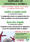 Cartel del seminario Seminario de Lingüística Teórica LyCC