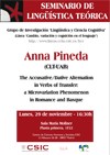 Cartel del seminario Seminario de Lingüística Teórica LyCC: "The accusative / Dative alternation in verbs of transfer: a microvariation phenomenon in Romance and Basque"