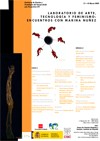 Cartel del seminario Seminario Ciencias y Tecnologías del Cuerpo desde una Perspectiva CTS: «Laboratorio de arte, tecnología y feminismo: encuentros con Marina Núñez»