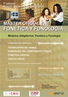 Cartel del máster Máster Oficial en Fonética y Fonología