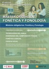 Cartel del curso Máster Oficial en Fonética y Fonología 2015-2016 (8ª edición)